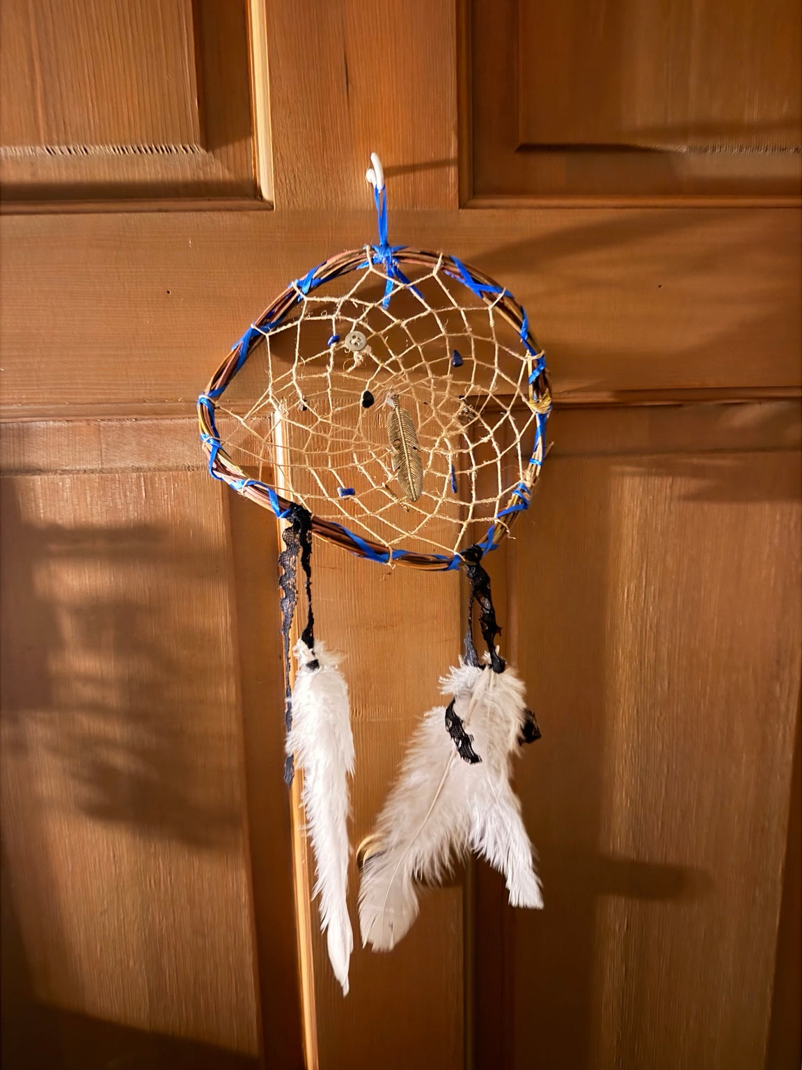 Blue Feather Charm Dreamcatcher