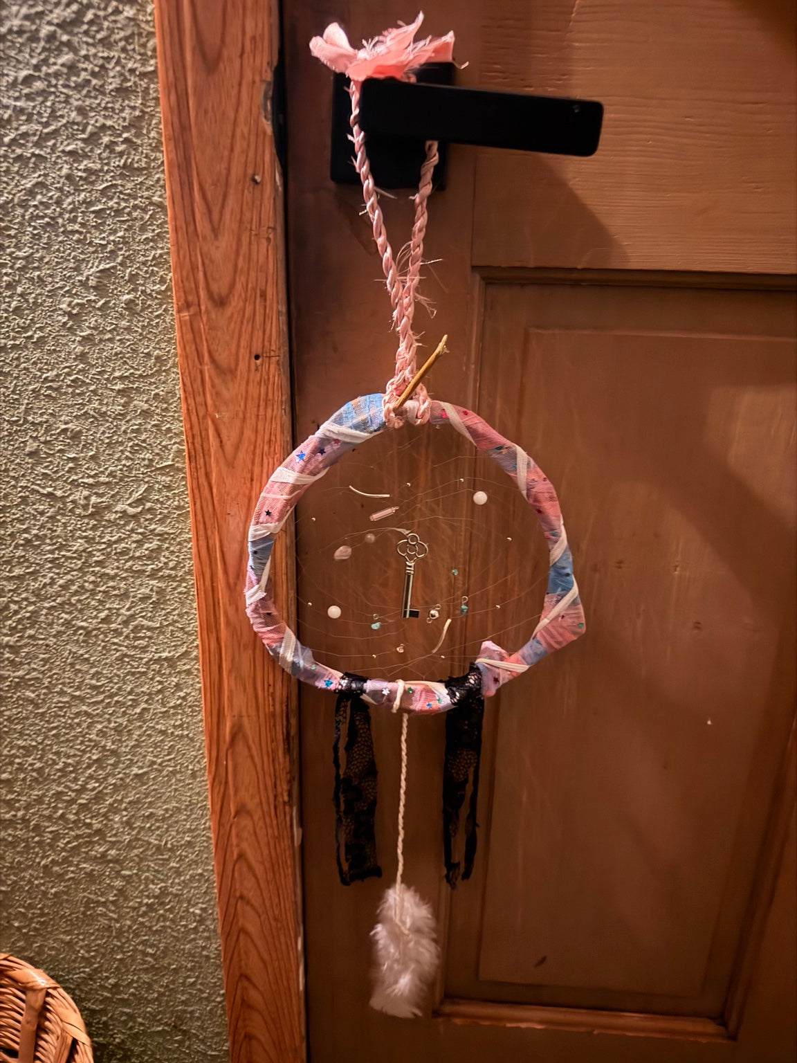 Pastel Key Charm Dreamcatcher