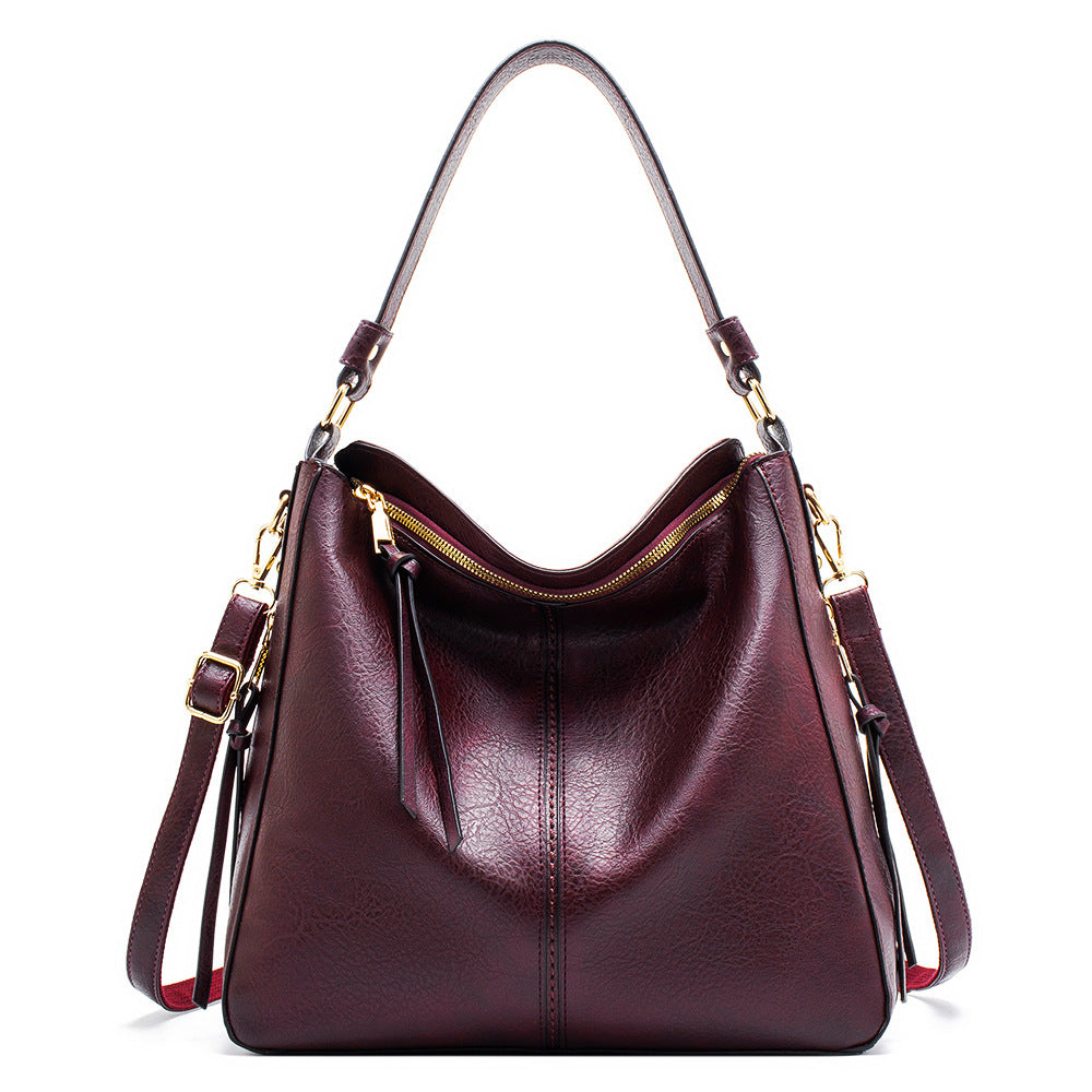 Women's magenta slouchy hobo shoulder bag