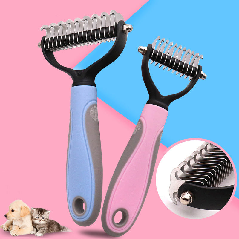 double-sided pet grooming brush